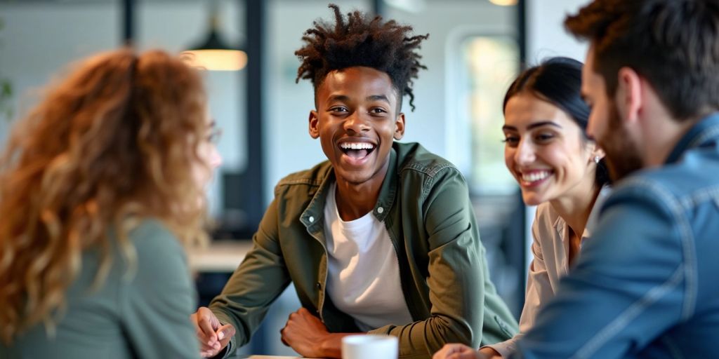 Jovem aprendiz em ambiente de trabalho colaborativo.